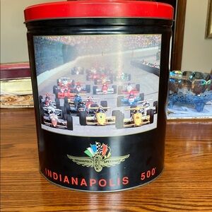 Vintage 1989 Indianapolis 500 Black and Red Collectible Tin